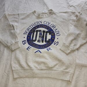 VTG UNC Northern Colorado Bears Gray  Sweater MEN'S SIZE MEDIUM IS USED